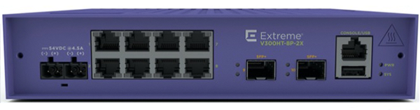 Extreme Networks ExtremeSwitching V300HT-8P-2X High-Temperature Edge Switch